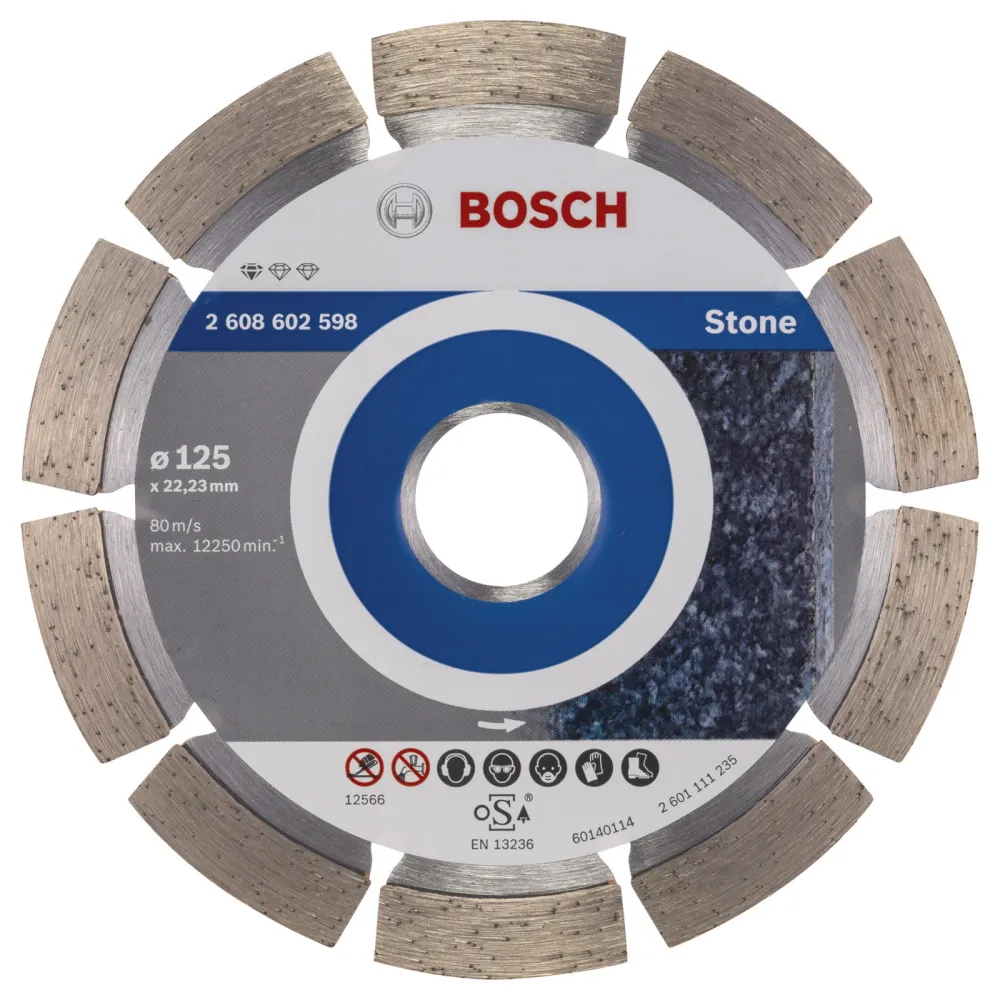 Bosch Diamanttrennscheibe Standard Stone 125x22,23x1,6x10 mm 2608602598