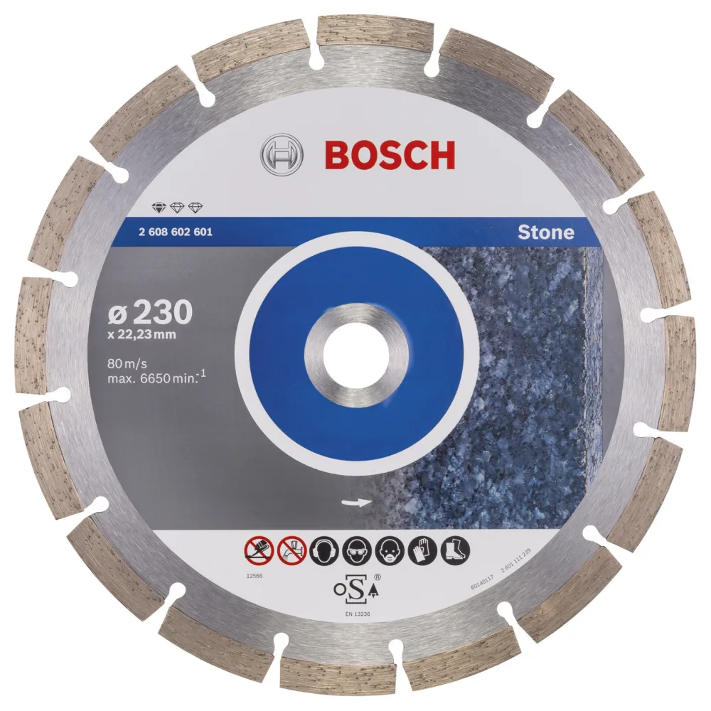 Bosch Diamanttrennscheibe Standard Stone 230x22,23x2,3x10 mm 2608602601
