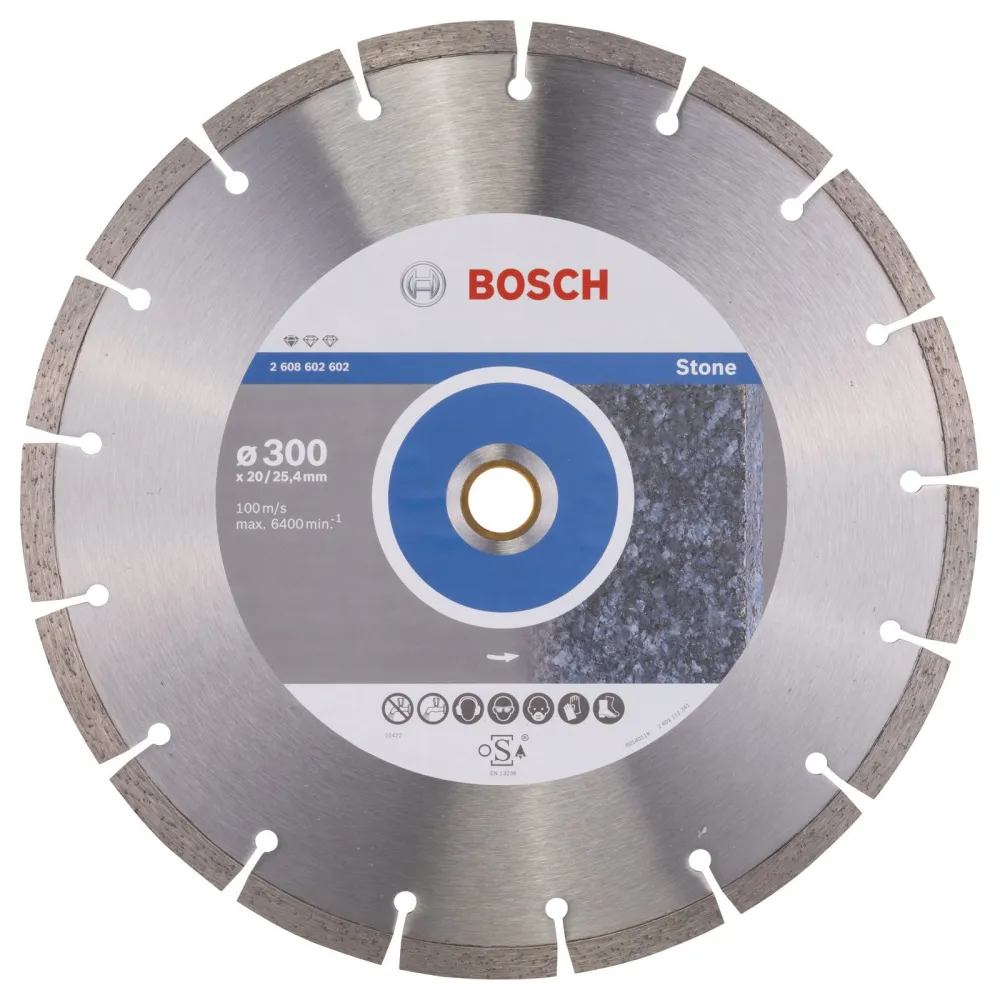 Bosch Diamanttrennscheibe Standard Stone, 300 x 20,00+25,40 x 3,1 x 10 mm -2608602602
