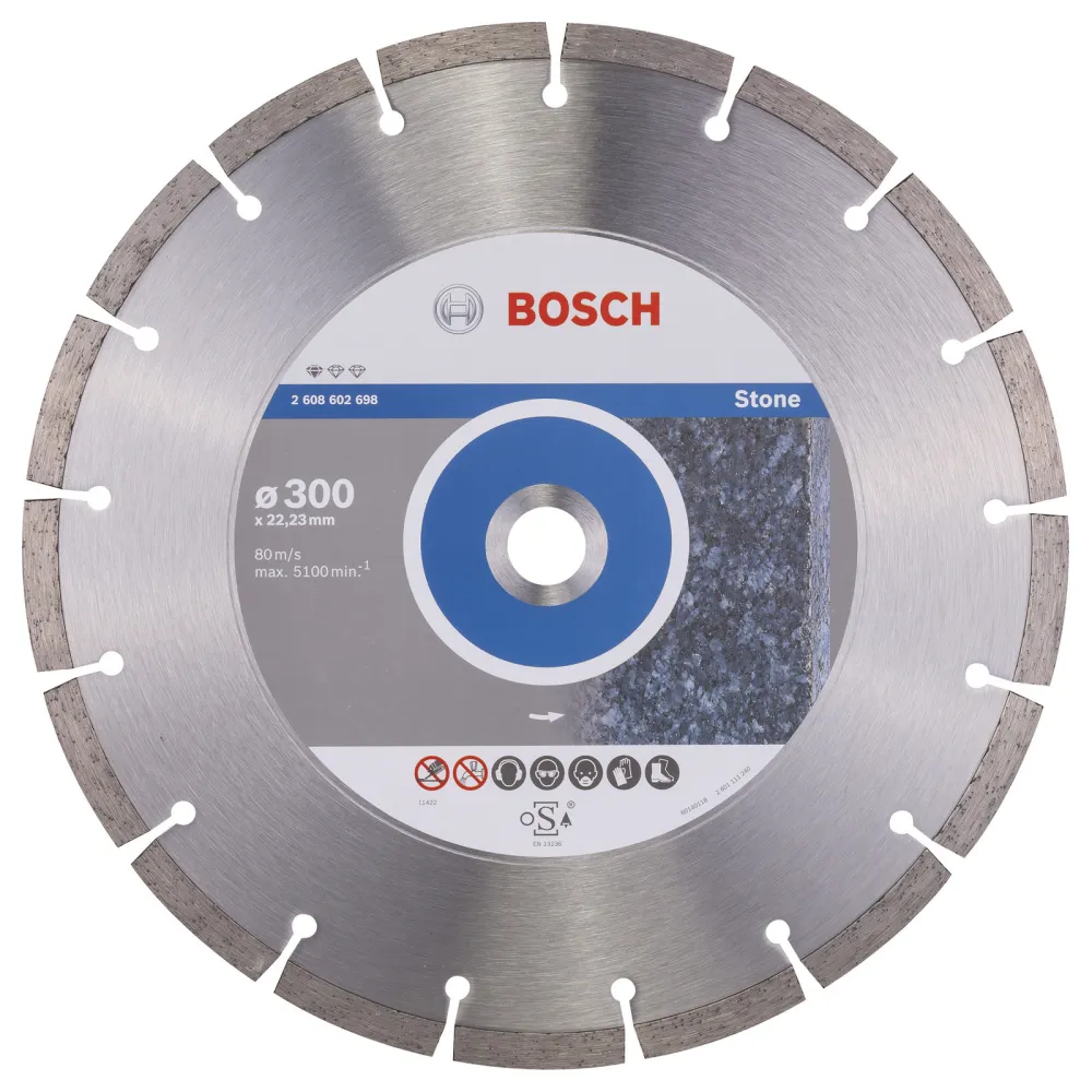 Bosch Diamanttrennscheibe Standard Stone 300x22,23x3,1x10 mm 2608602698