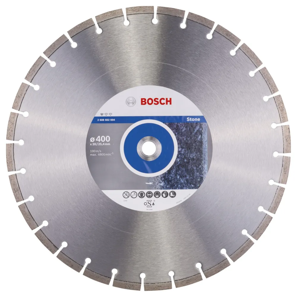 Bosch Diamanttrennscheibe Standard Stone, 400 x 20,00+25,40 x 3,2 x 10 mm -2608602604