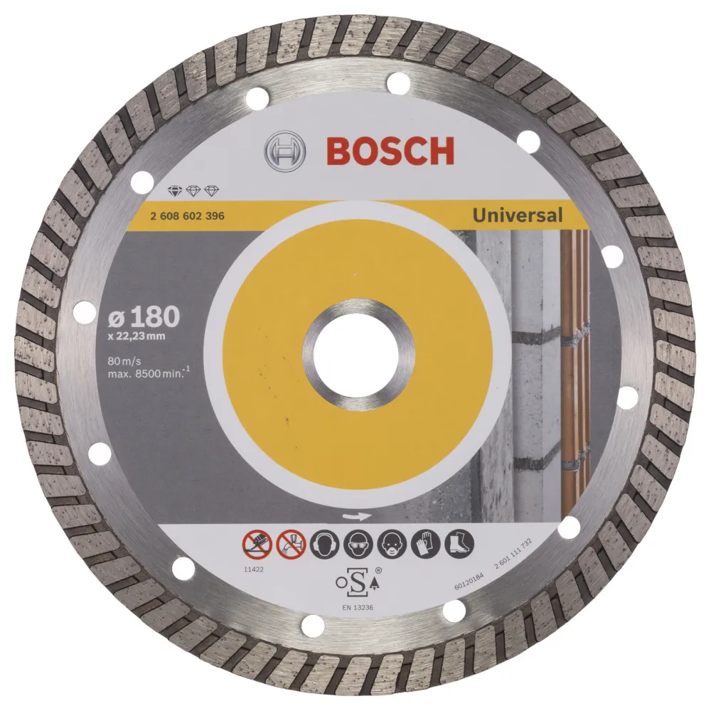 Bosch Diamanttrennscheibe Standard Universal Turbo 180x22,23x2,5x10 mm 2608602396