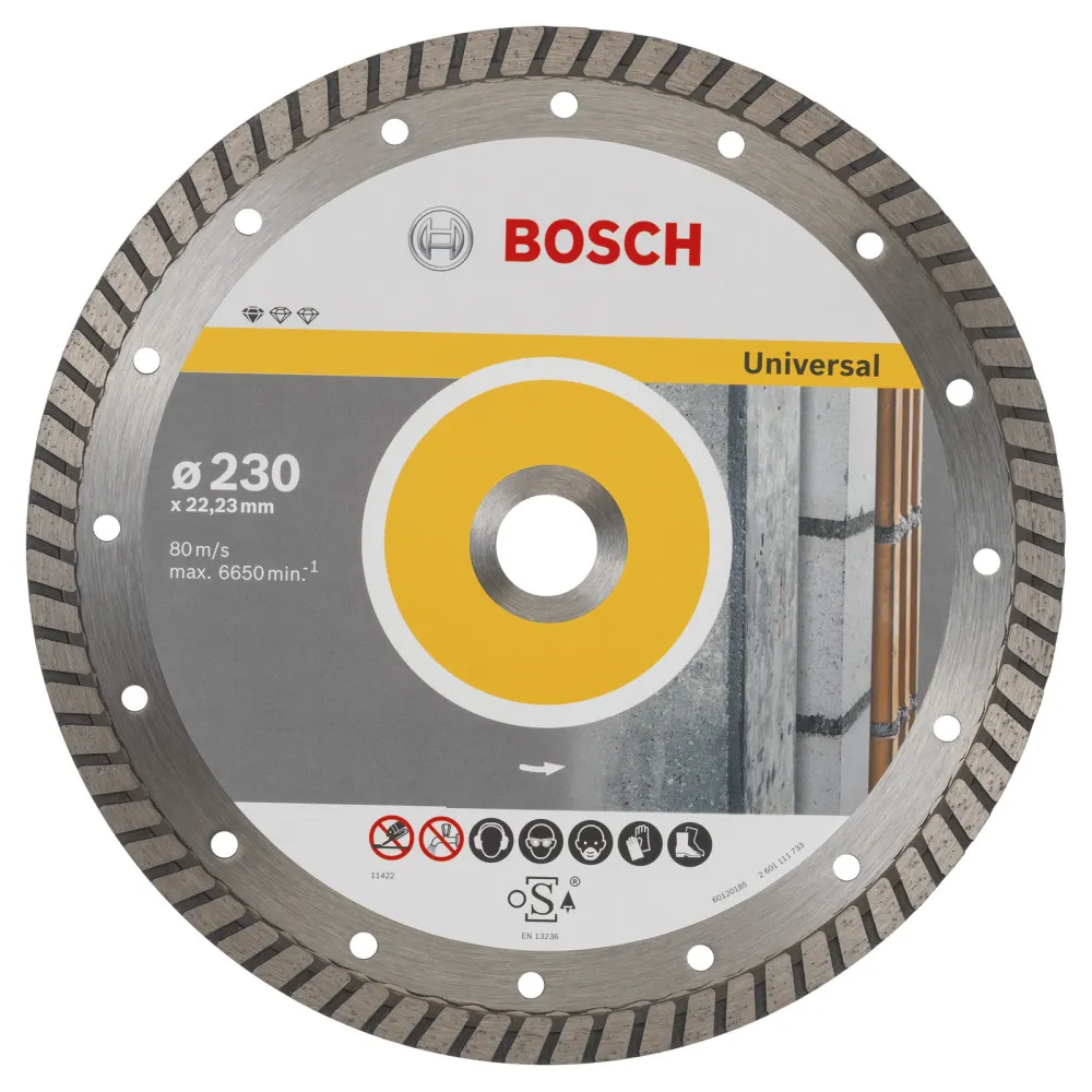 Bosch Diamanttrennscheibe Standard Universal Turbo 230x22,23x2,5x10 mm 2608602397