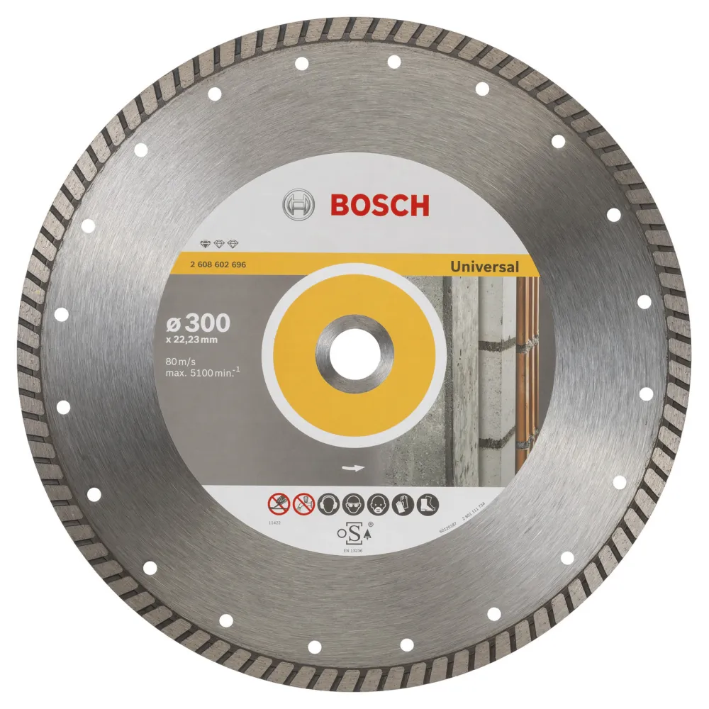 Bosch Diamanttrennscheibe Standard Universal Turbo 300x22,23x3x10 mm 2608602696