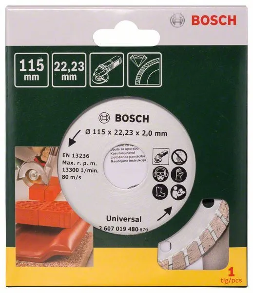 Bosch Diamanttrennscheibe Turbo, Durchmesser: 115 mm - 2607019480