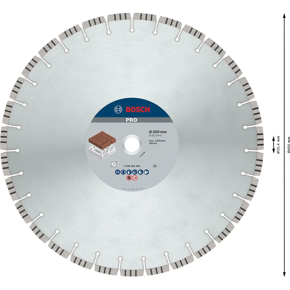 Bosch PRO Abrasive Diamanttrennscheibe 450 x 25,4 mm - 2608602688