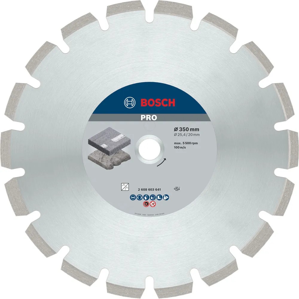 Bosch PRO Asphalt Diamanttrennscheibe 350 x 20/25,4 mm - 2608603641