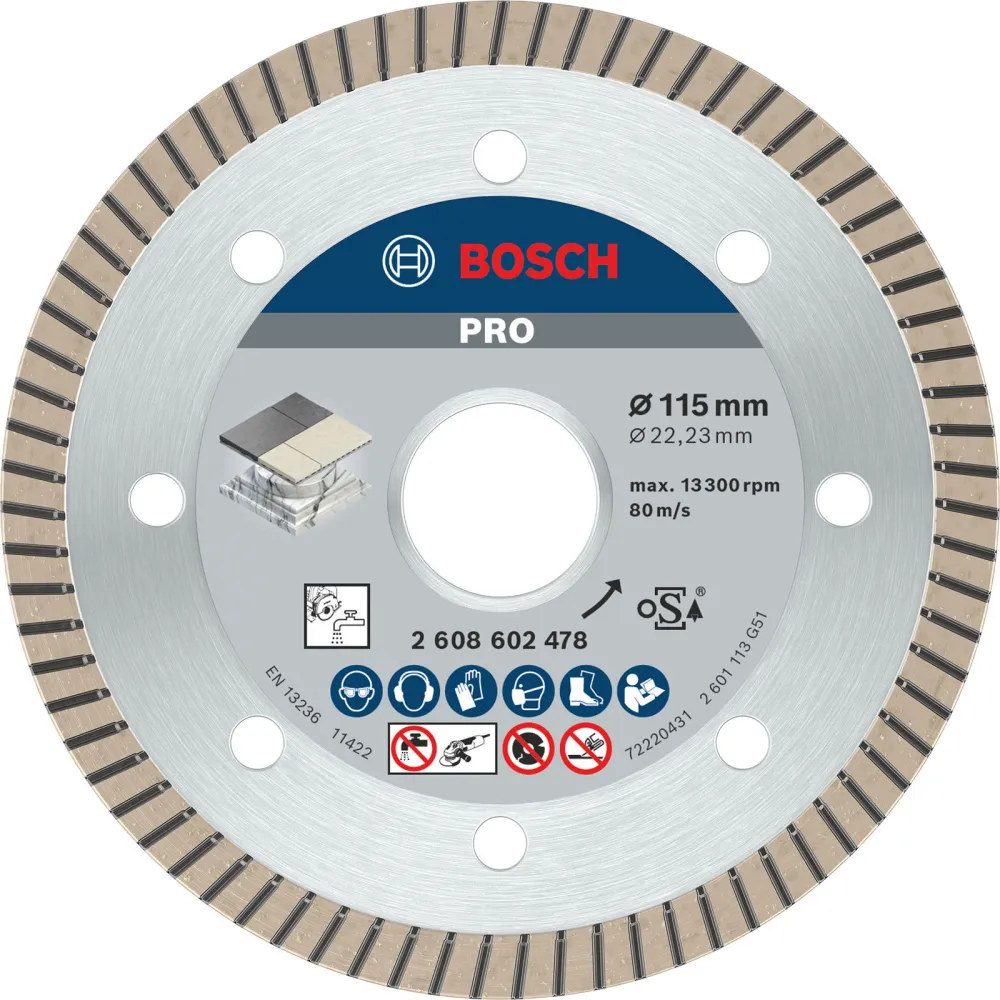 Bosch PRO Ceramic Diamanttrennscheibe 115 x 22,23 mm - 2608602478