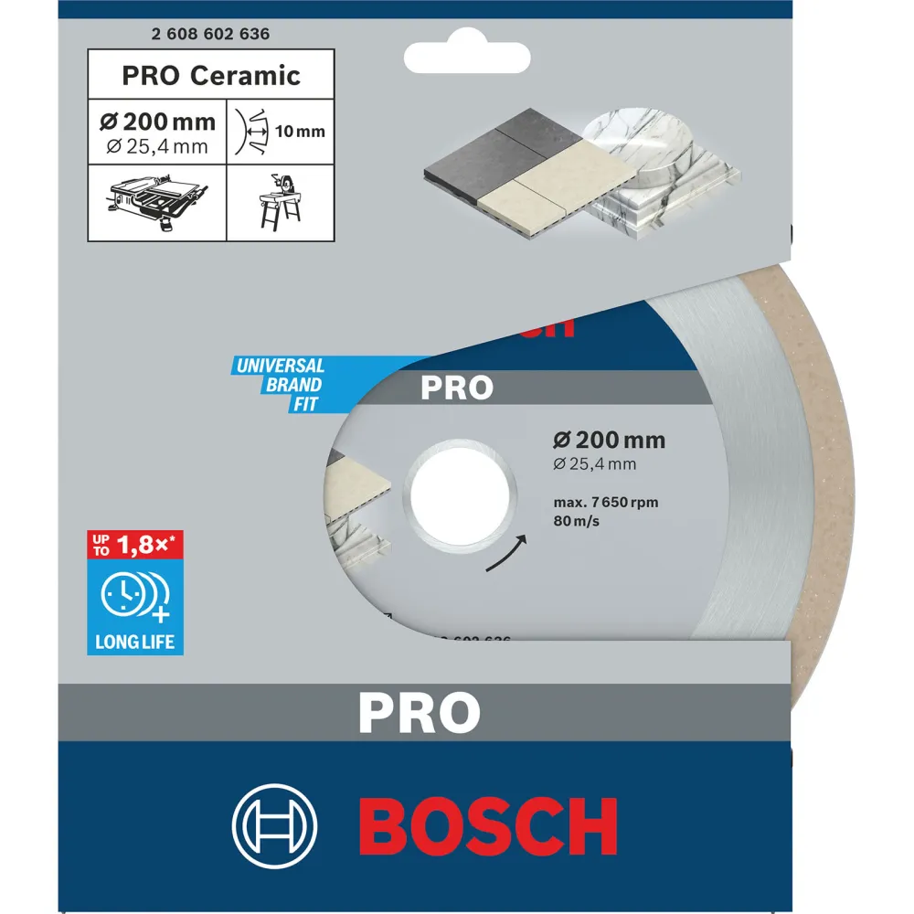 Bosch PRO Ceramic Diamanttrennscheibe 200 x 25,4 mm - 2608602636