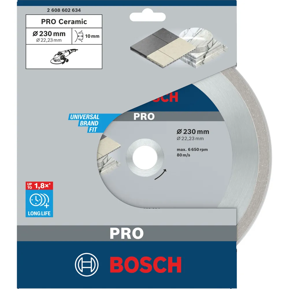 Bosch PRO Ceramic Diamanttrennscheibe 230 x 22,23 mm - 2608602634