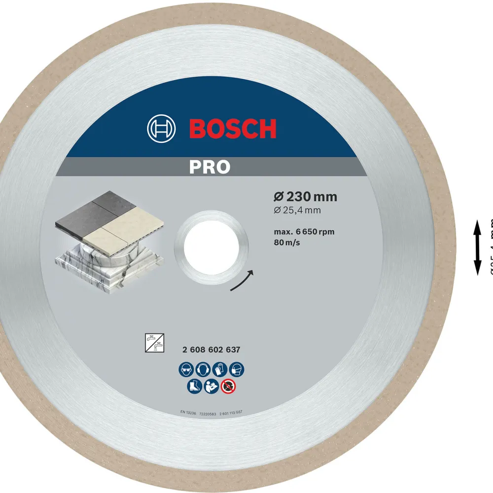 Bosch PRO Ceramic Diamanttrennscheibe 230 x 25,4 mm - 2608602637