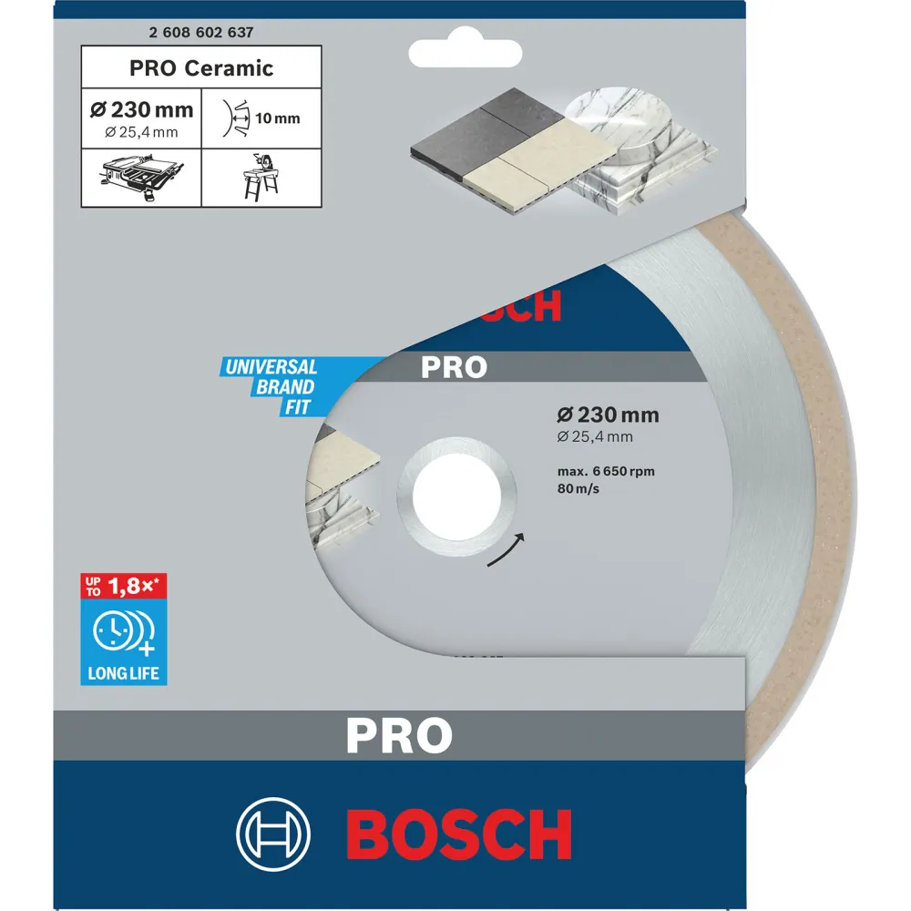 Bosch PRO Ceramic Diamanttrennscheibe 230 x 25,4 mm - 2608602637