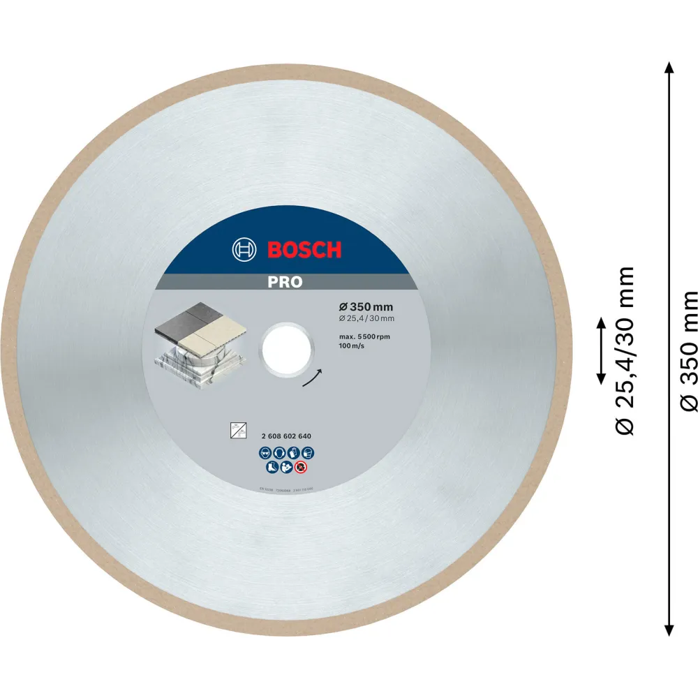 Bosch PRO Ceramic Diamanttrennscheibe 350 x 30/25,4 mm - 2608602640
