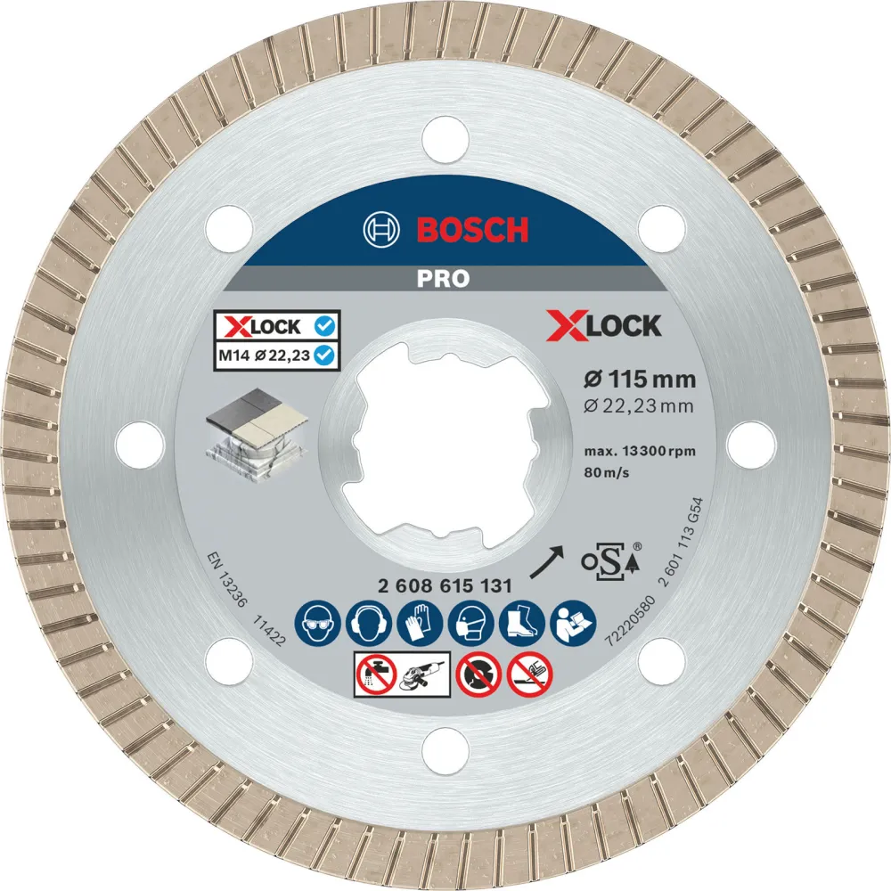 Bosch PRO Ceramic X-Lock Diamanttrennscheibe 115 x 22,23 mm 22,23 mm - 2608615131