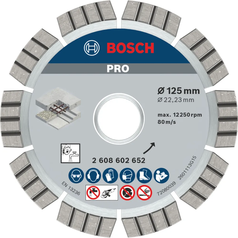 Bosch PRO Concrete Diamanttrennscheibe 125 x 22,23 mm - 2608602652