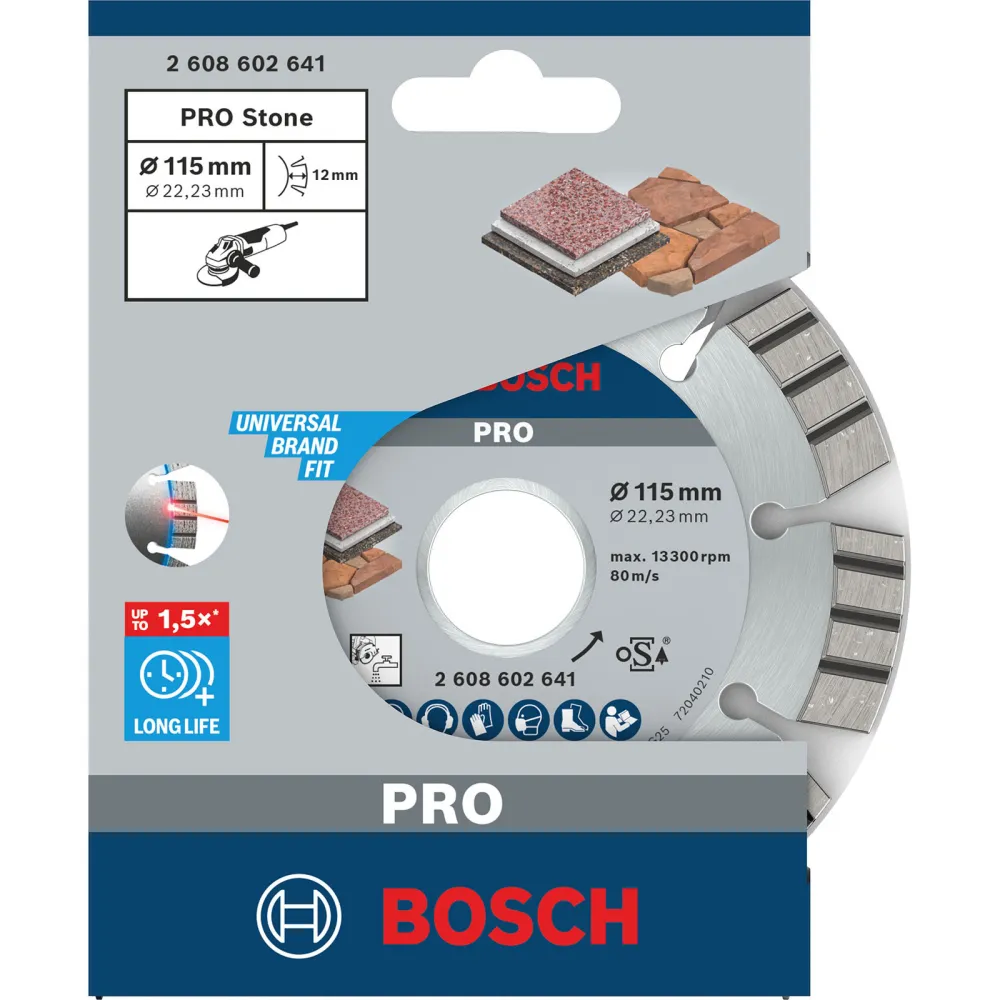 Bosch PRO Multi Material Diamanttrennscheibe 115 x 22,23 mm - 2608602641