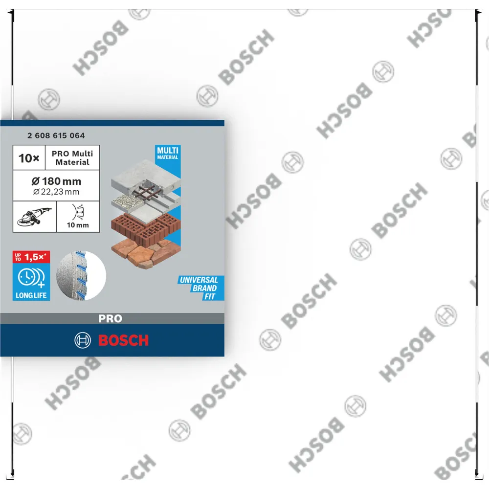 Bosch PRO Multi Material Diamanttrennscheibe 180 x 22,23 mm - 2608615064