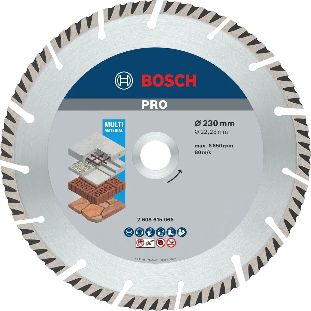 Bosch PRO Multi Material Diamanttrennscheibe 230 x 22,23 mm - 2608615066