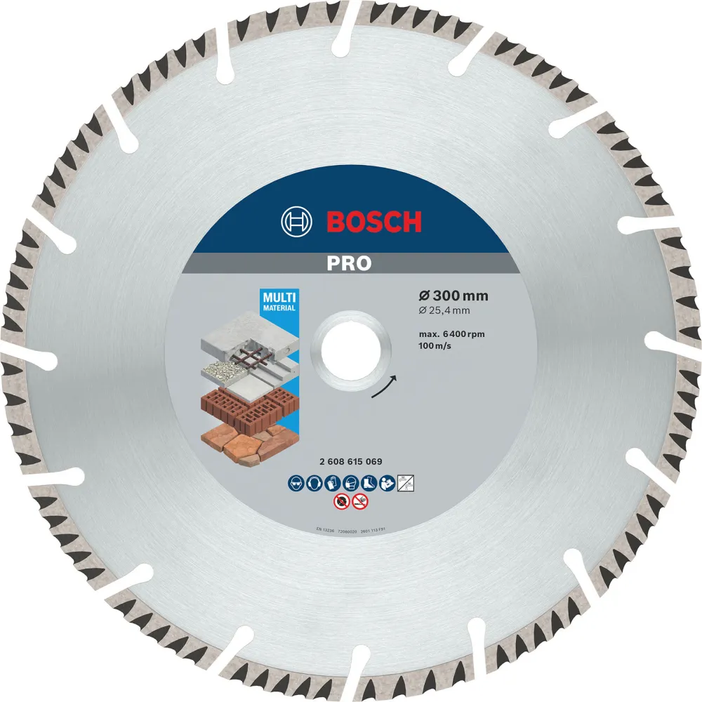 Bosch PRO Multi Material Diamanttrennscheibe 300 x 25,4 mm - 2608615069
