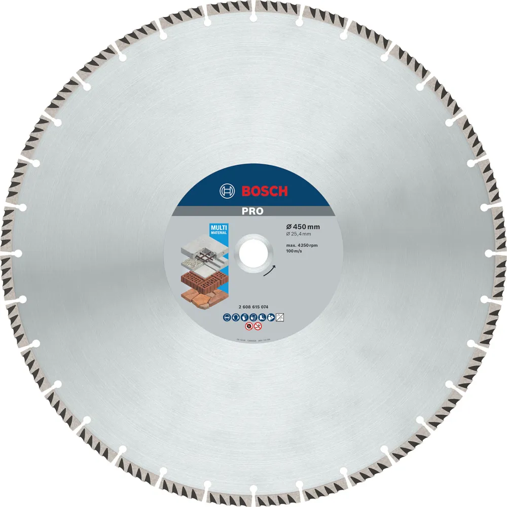Bosch PRO Multi Material Diamanttrennscheibe 450 x 25,4 mm - 2608615074