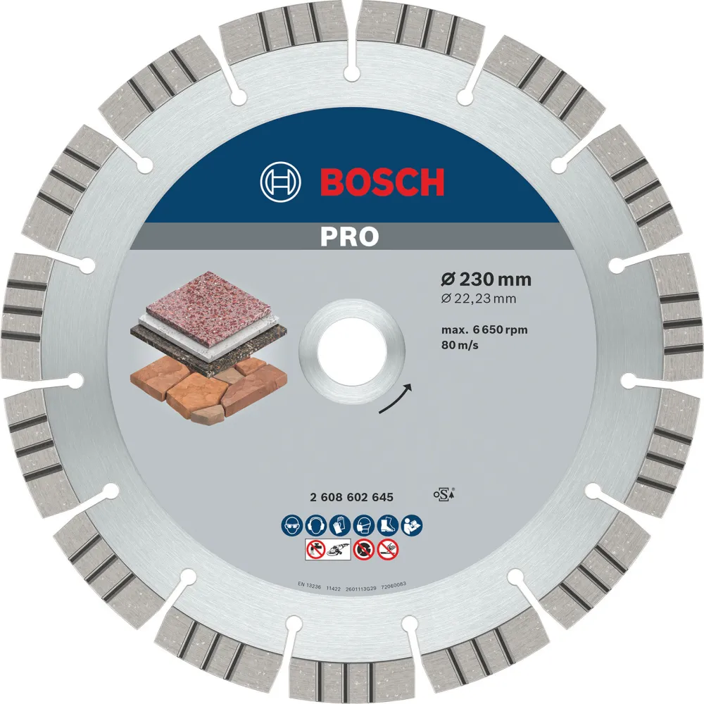 Bosch PRO Stone Diamanttrennscheibe 230 x 22,23 mm - 2608602645