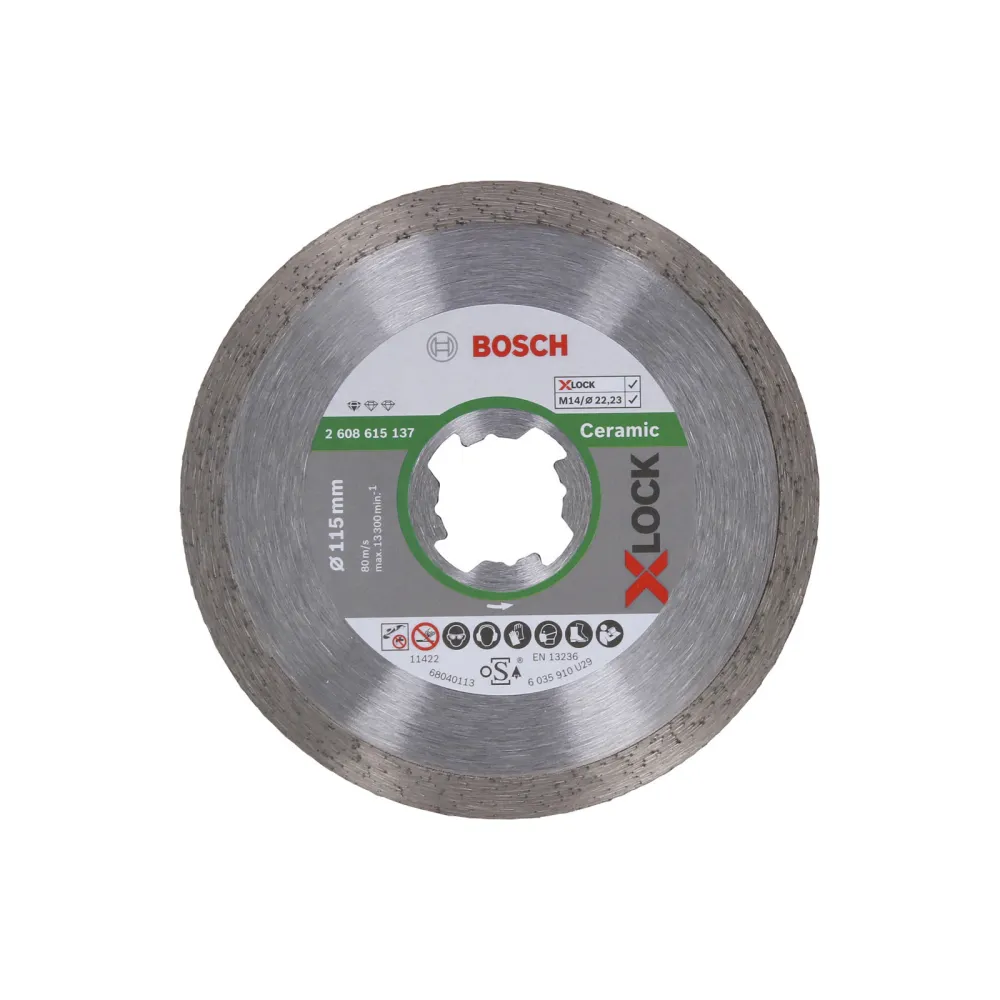 Bosch X-LOCK Diamanttrennscheibe Standard Ceramic 115 x 22,23 x 1,6 x 7 mm - 2608615137