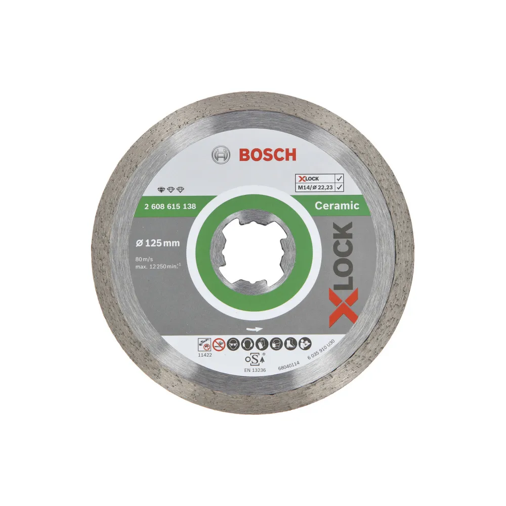 Bosch X-LOCK Diamanttrennscheibe Standard Ceramic 125 x 22,23 x 1,6 x 7 mm - 2608615138