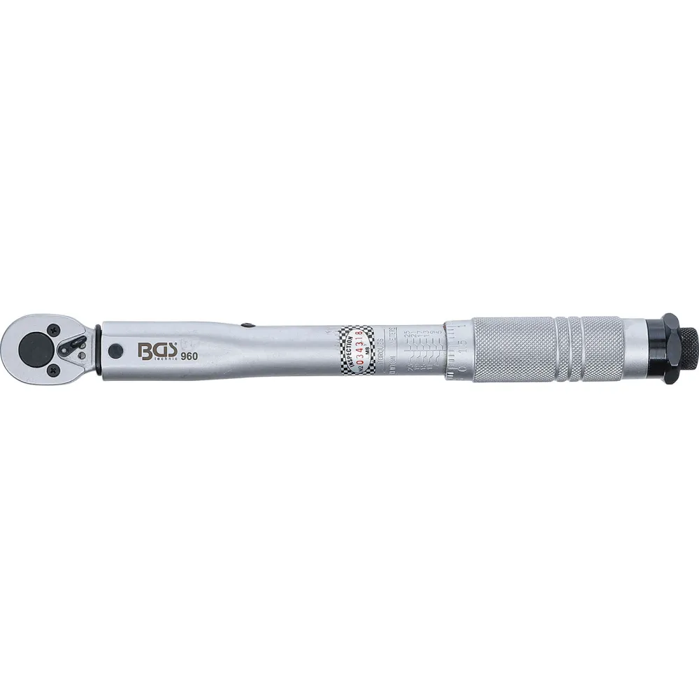 BGS Drehmomentschlüssel Abtrieb Außenvierkant 6,3 mm (1/4") 5 - 25 Nm - 960