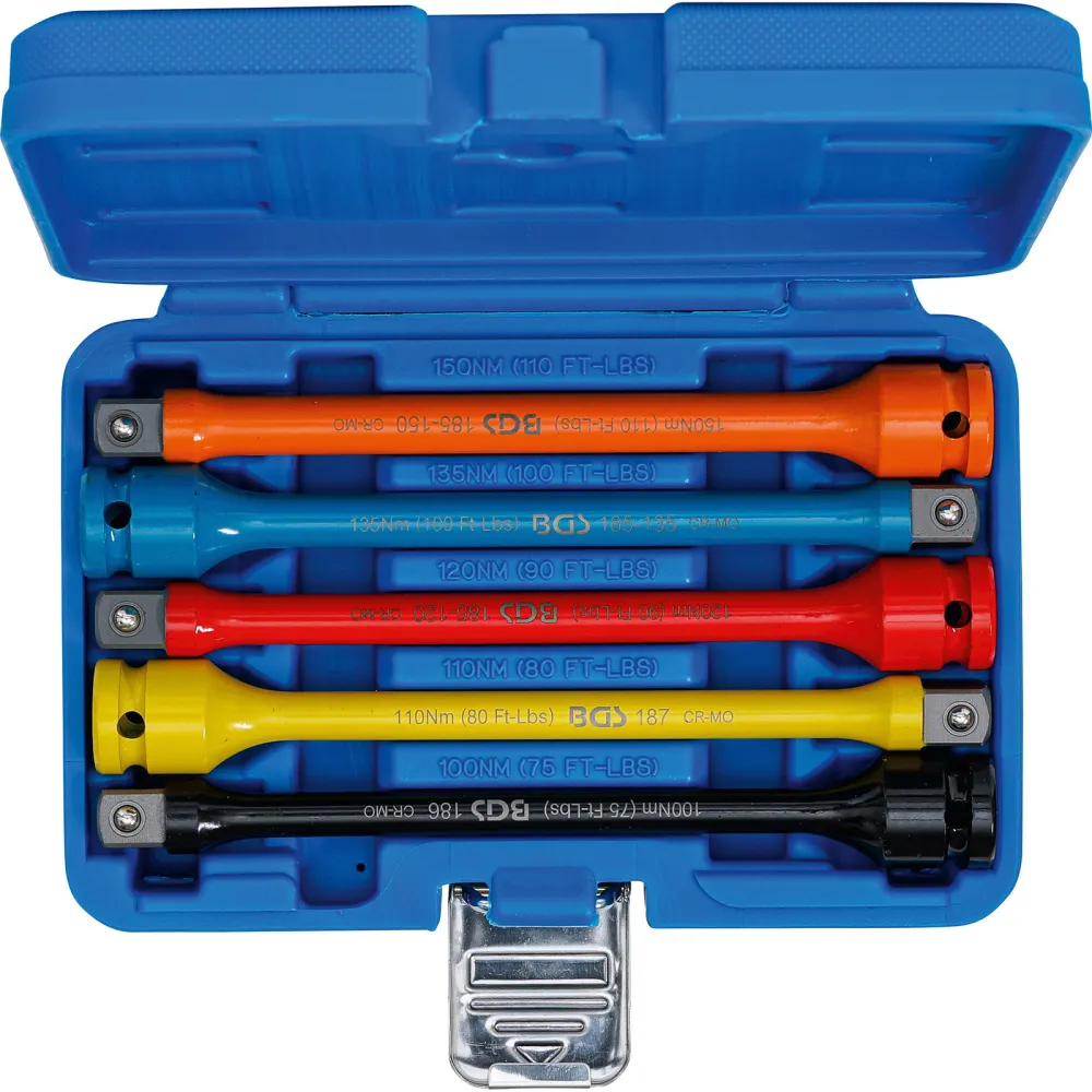 BGS Torsionsstab-Satz 12,5 mm (1/2") 100 - 150 Nm 5tlg. - 185