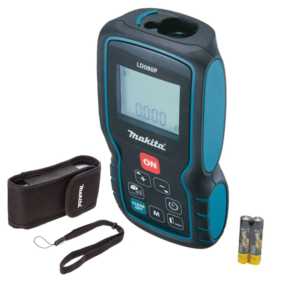 Makita LD080P Entfernungsmesser 80 m Transporttasche + 2x Batterie