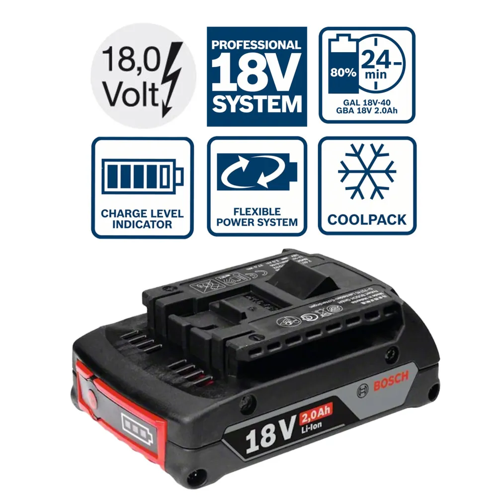 Bosch Akku GBA 18 Volt / 2,0 Ah M-B Professional - 1600Z00036