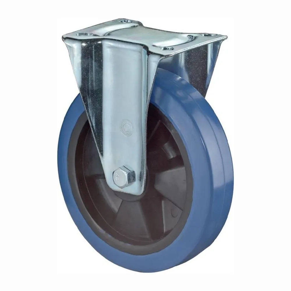 BS Rollen Bockrolle Elastik-Vollgummi blau Rollenlager Rad-Ø 160 mm 300 kg - L410.B61.160