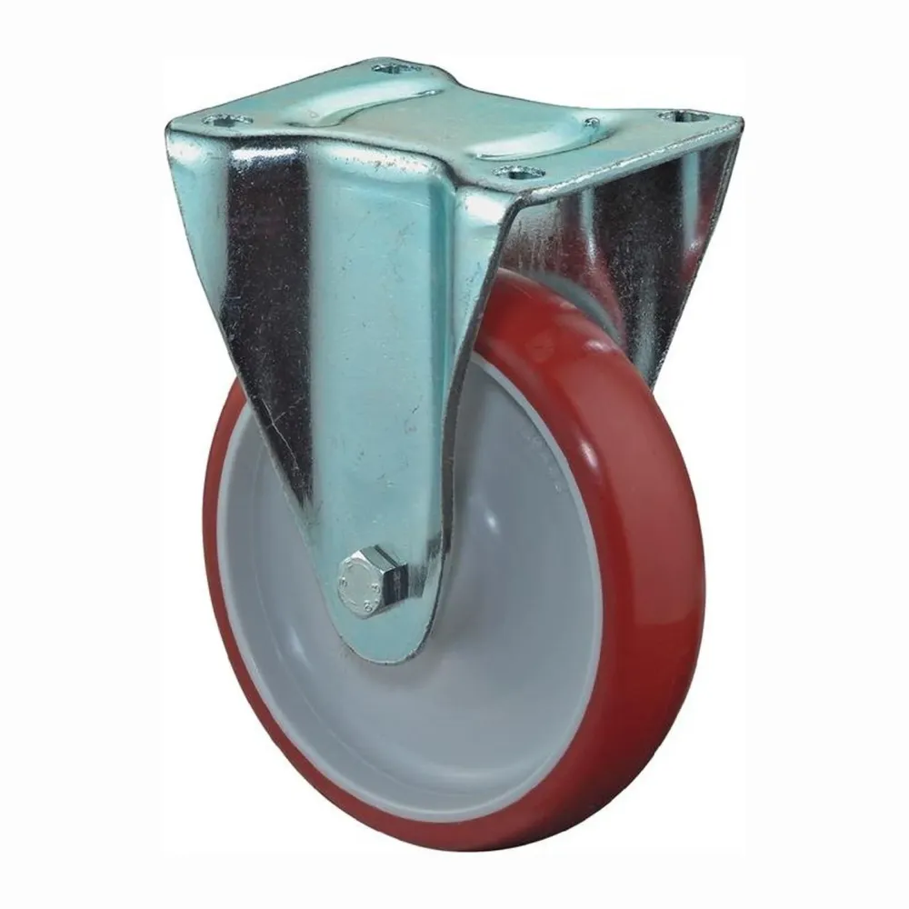 BS Rollen Bockrolle Guß-Polyurethan rot Rollenlager Rad-Ø 200 mm 300 kg - L410.B31.200