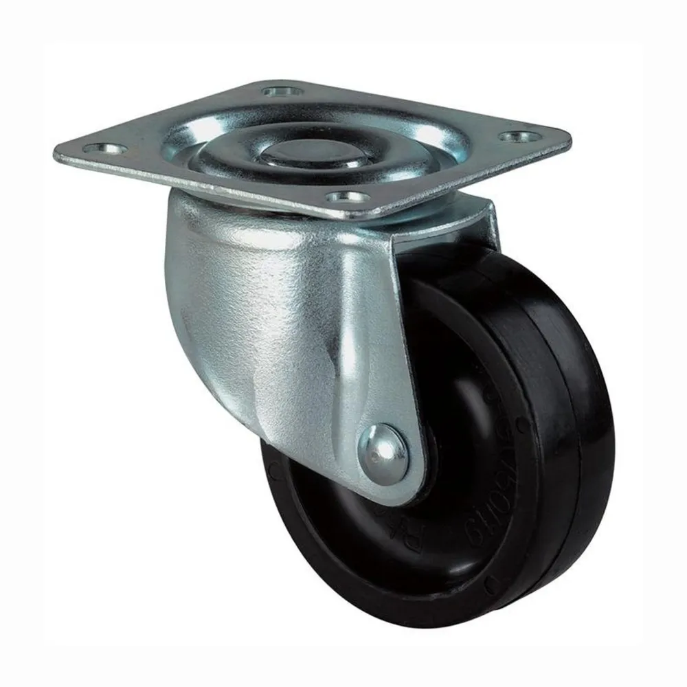 BS Rollen Lenkrolle mit Anschraubplatte Kunststoff schwarz Gleitlager 30 mm 20 kg - F25.030