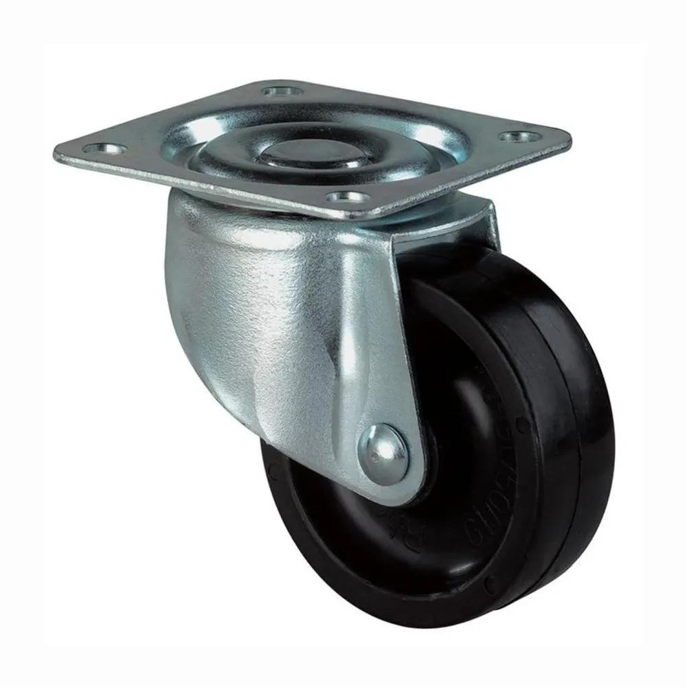 BS Rollen Lenkrolle mit Anschraubplatte Kunststoff schwarz Gleitlager 25 mm 15 kg - F25.025