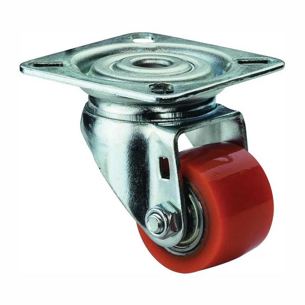 BS Rollen Lenkrolle mit Anschraubplatte Polyurethan Kugellager 50 mm 120 kg - A600.C10.050