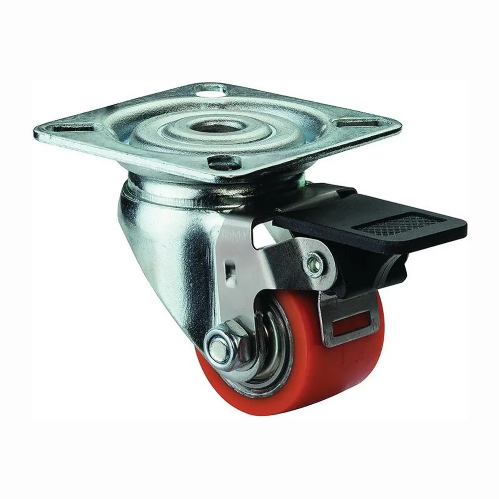 BS Rollen Lenkrolle mit Feststeller und Anschraubplatte Polyurethan Rad-Ø 35 mm 100 kg - A620.C10.035
