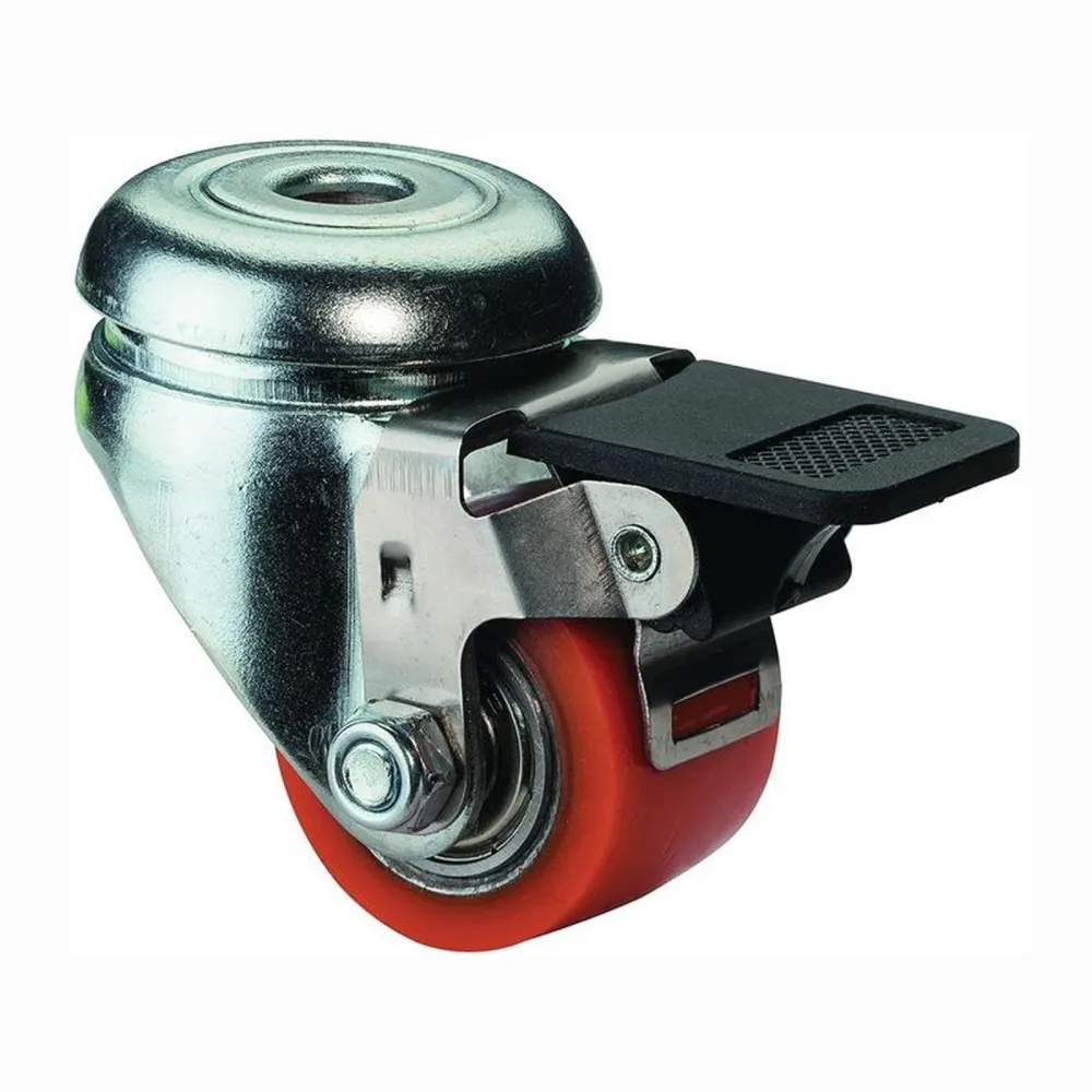 BS Rollen Lenkrolle mit Feststeller und Gewindestift Polyurethan Rad-Ø 50 mm 120 kg - A621.C10.050