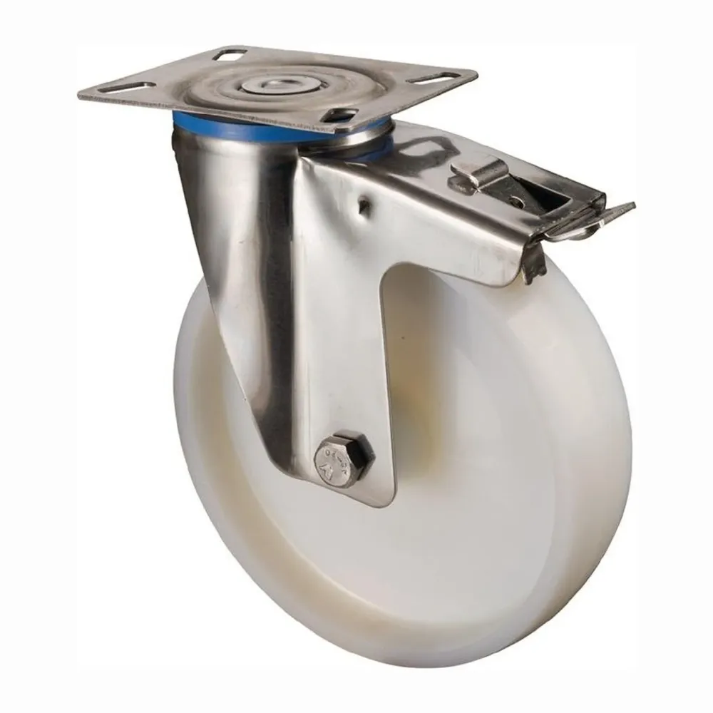 BS Rollen Lenkrolle mit Totalfeststeller und Anschraubplatte Kunststoff 50 mm 55 kg - G120.A90.051