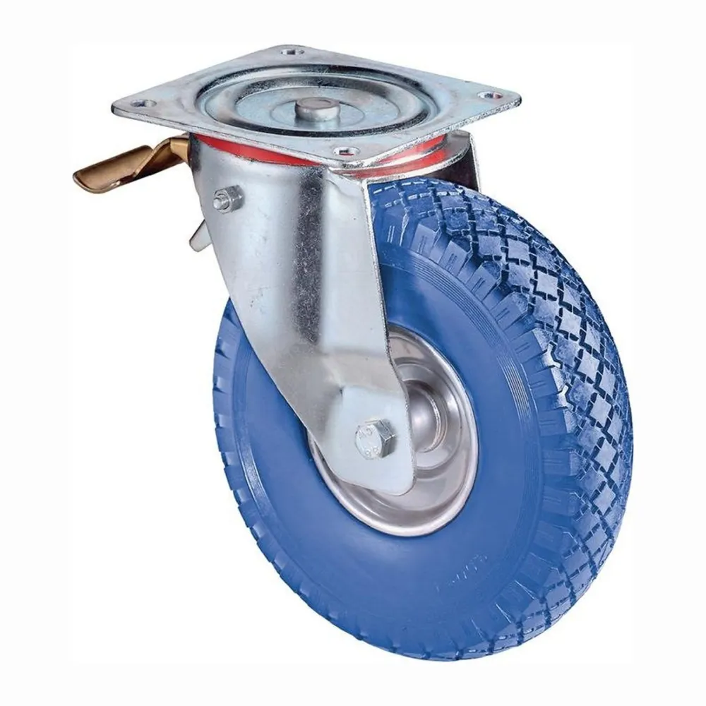 BS Rollen Lenkrolle mit Totalfeststeller und Anschraubplatte Rad-Ø 260 mm 160 kg - L420.C91.262