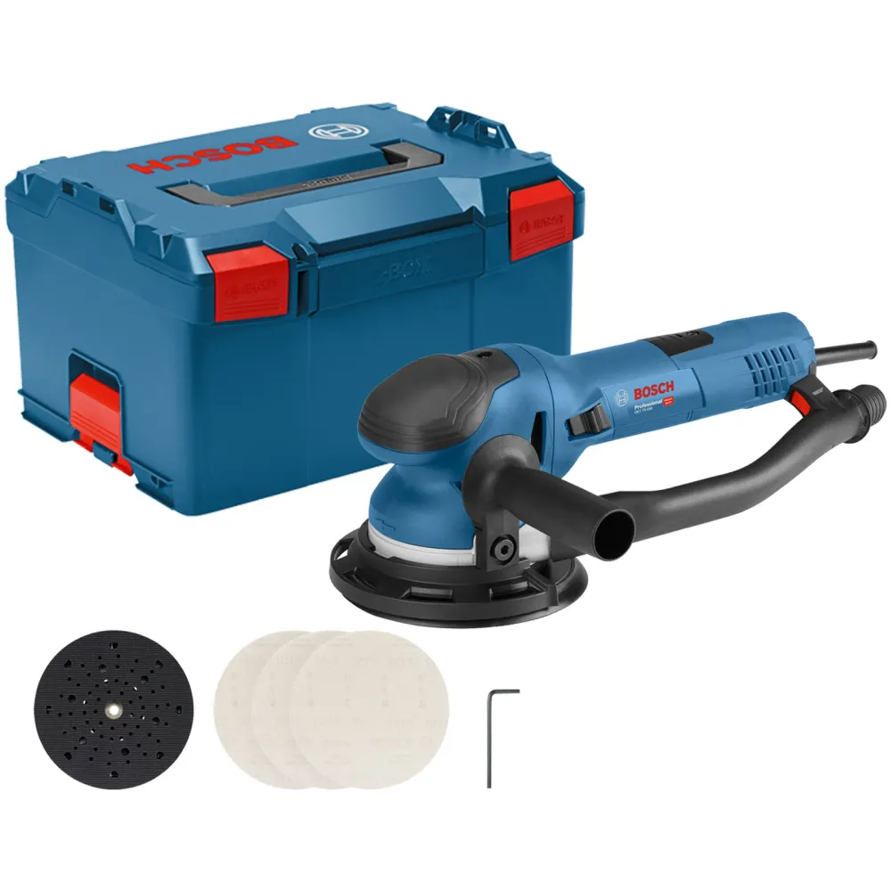 Bosch Exzenterschleifer GET 75-150 150 mm 750 W inkl. Zubehör-Set L-Boxx - 0601257101