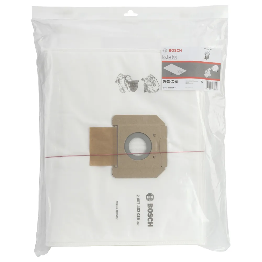 Bosch Vliesfilterbeutel, 5 Stück, für GAS 55 M AFC -2607432038