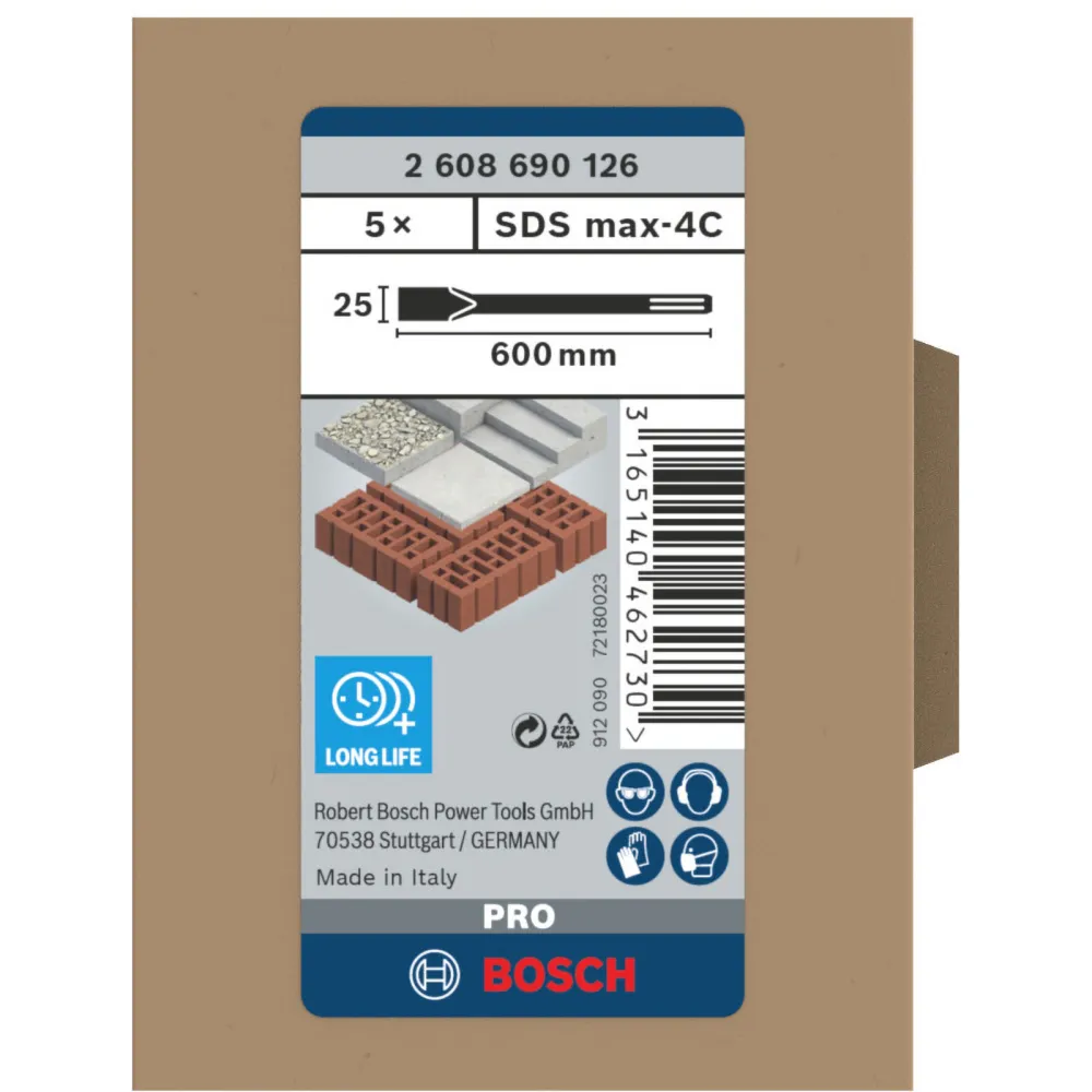 Bosch PRO SDS max-4C Flachmeißel-Set 25 x 600 mm - 2608690126