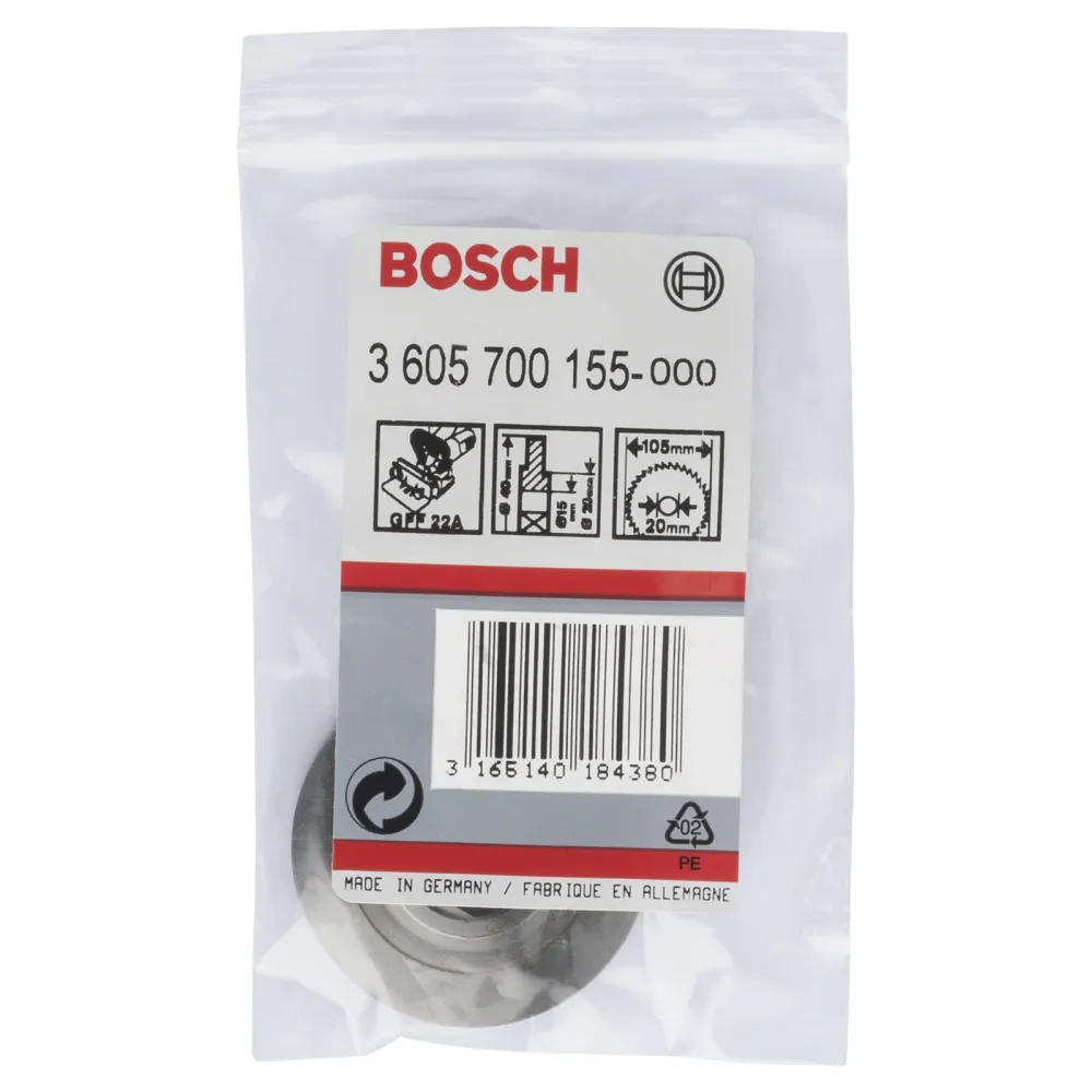 Bosch Aufnahmeflansch für Scheibenfräser, 20 mm - 3605700155