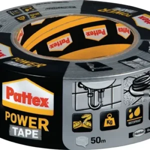 PATTEX Gewebeband Power-Tape silber-grau 50 m x 50 mm Rolle - PT5SW