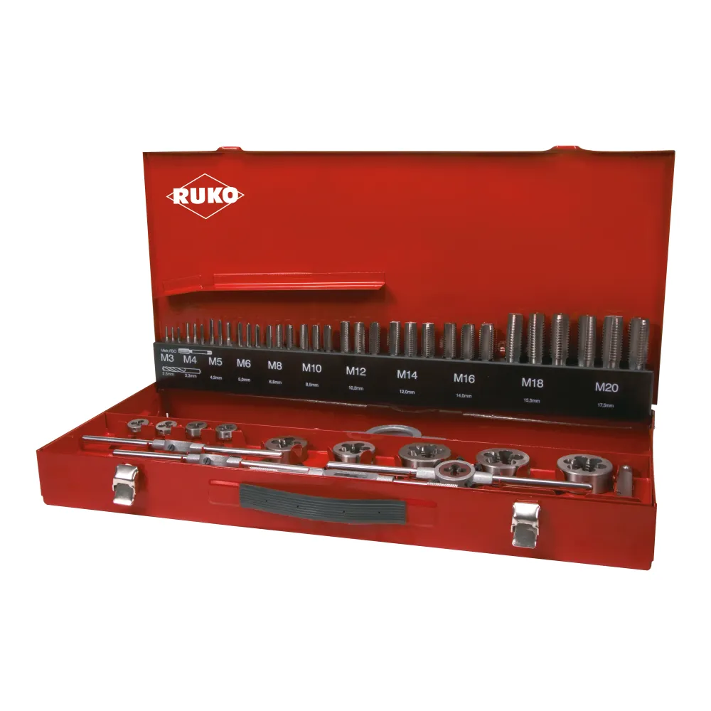 RUKO 54-teiliger Gewindeschneidwerkzeug-Satz HSSE-Co 5 Industriekassette - 245040E