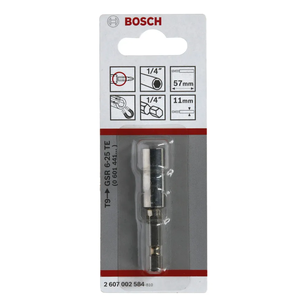 Bosch Universalhalter, 1/4, 57 mm, 11 mm, ( Verbindung mit Tiefenanschlag T9) - 2607002584