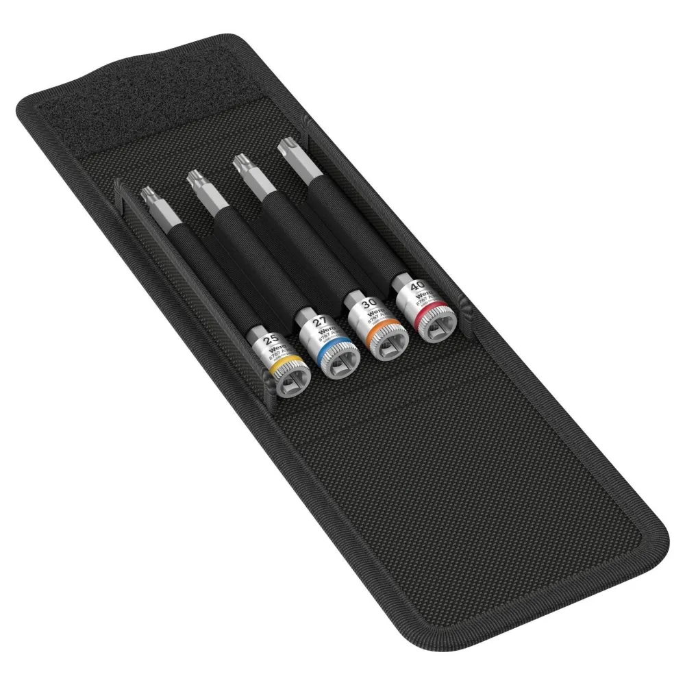 Wera 8767 TX Torx HF 1 Zyklop Bitnuss-Satz lang 4tlg 1/4" mit Haltefunktion - 003375