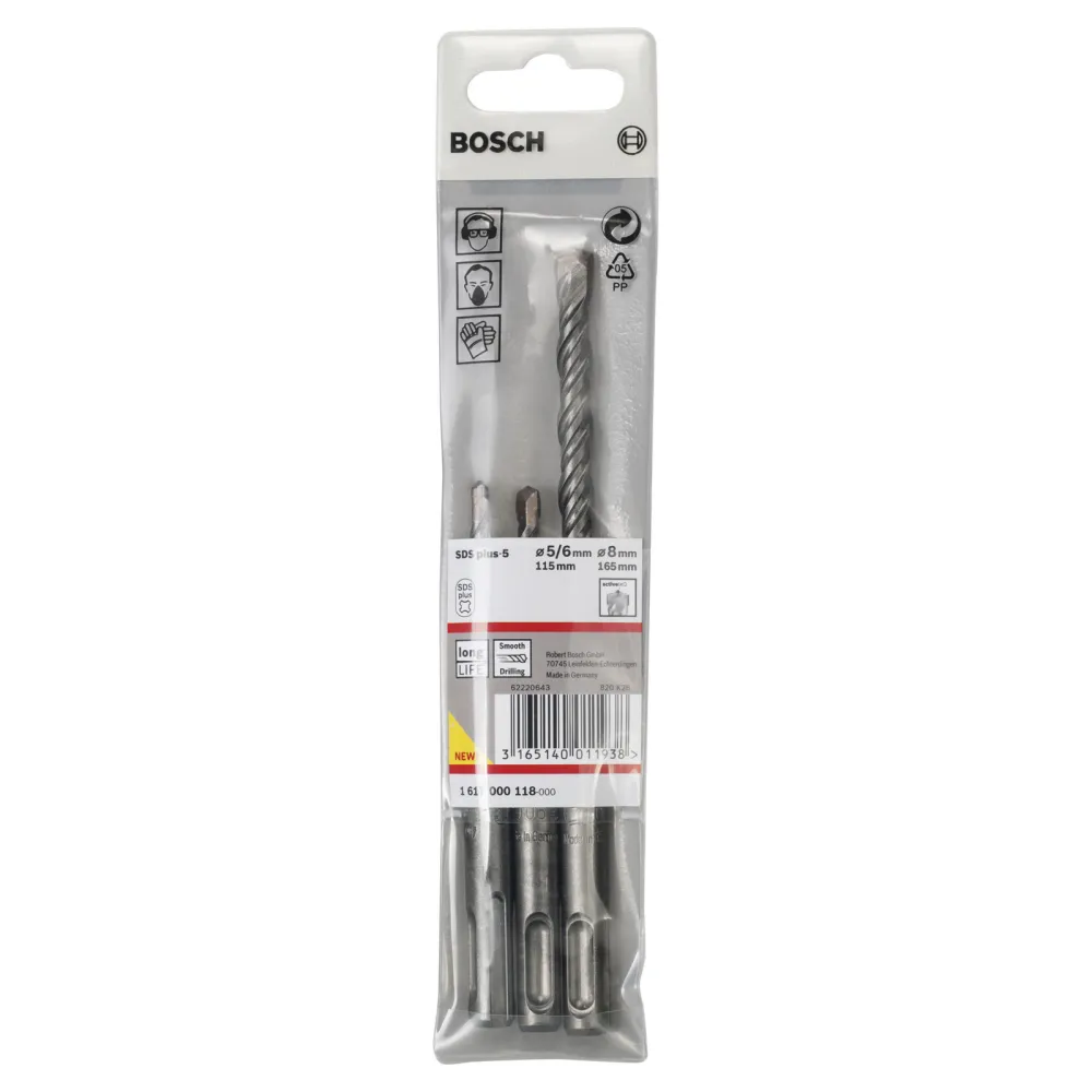 Bosch Hammerbohrer-SDS plus-5-Set 3tlg. 5 / 6 / 8 mm -1617000118