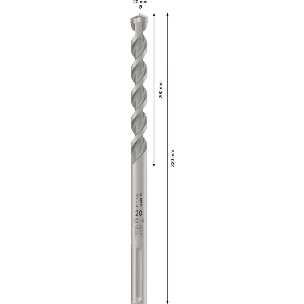 Bosch PRO SDS max-4 Hammerbohrer 20 x 200 x 320 mm - 2608685864
